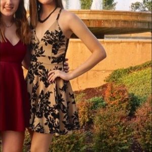 Black and Tan Homecoming/Formal Dress